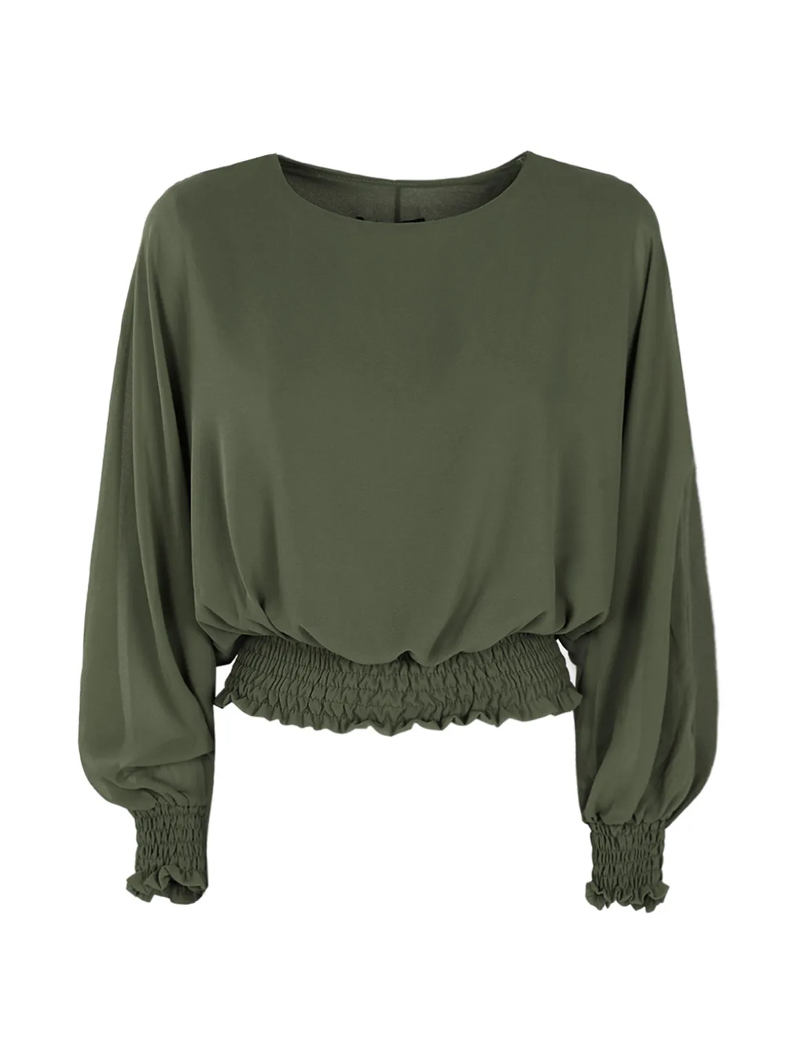 Melitea Blusa donna in voilè con maniche a pipistrello