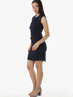 Melitea Vestito smanicato da donna a tubino - blu scuro