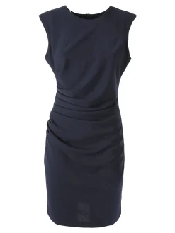 Melitea Vestito smanicato da donna a tubino - blu scuro