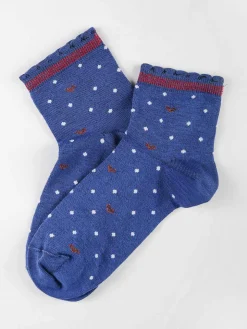 Meri Calze corte da donna con pois e cuori