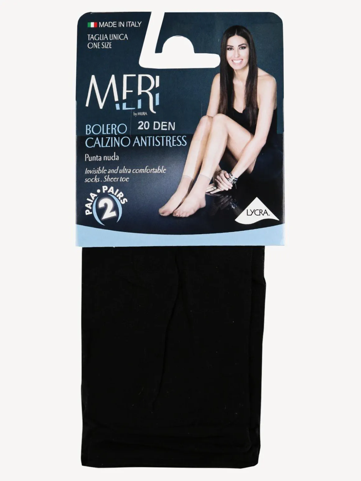 Meri Calzine punta nuda 20 denari antistress