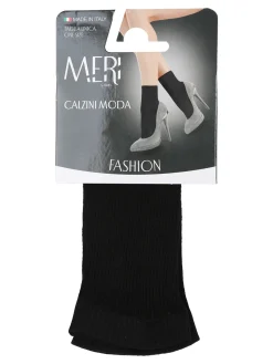 Meri Calzini moda da donna a costine - nero