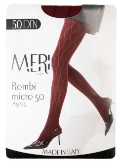 Meri Collant donna a rombi micro 50 denari - bordeaux