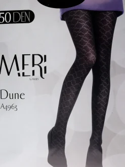 Meri Collant donna 50 denari con ricami