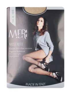 Meri Collant microrete da donna - sabbia