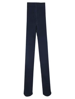 Meritex Collant da bambina in maglia caldo cotone - blu scuro