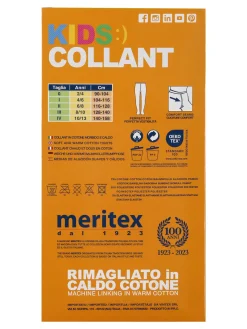 Meritex Collant da bambina in maglia caldo cotone - rosso