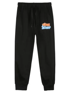 Mg Fashion Studio Completo tuta da bambino con cappuccio e zip e stampa davanti e dietro - nero