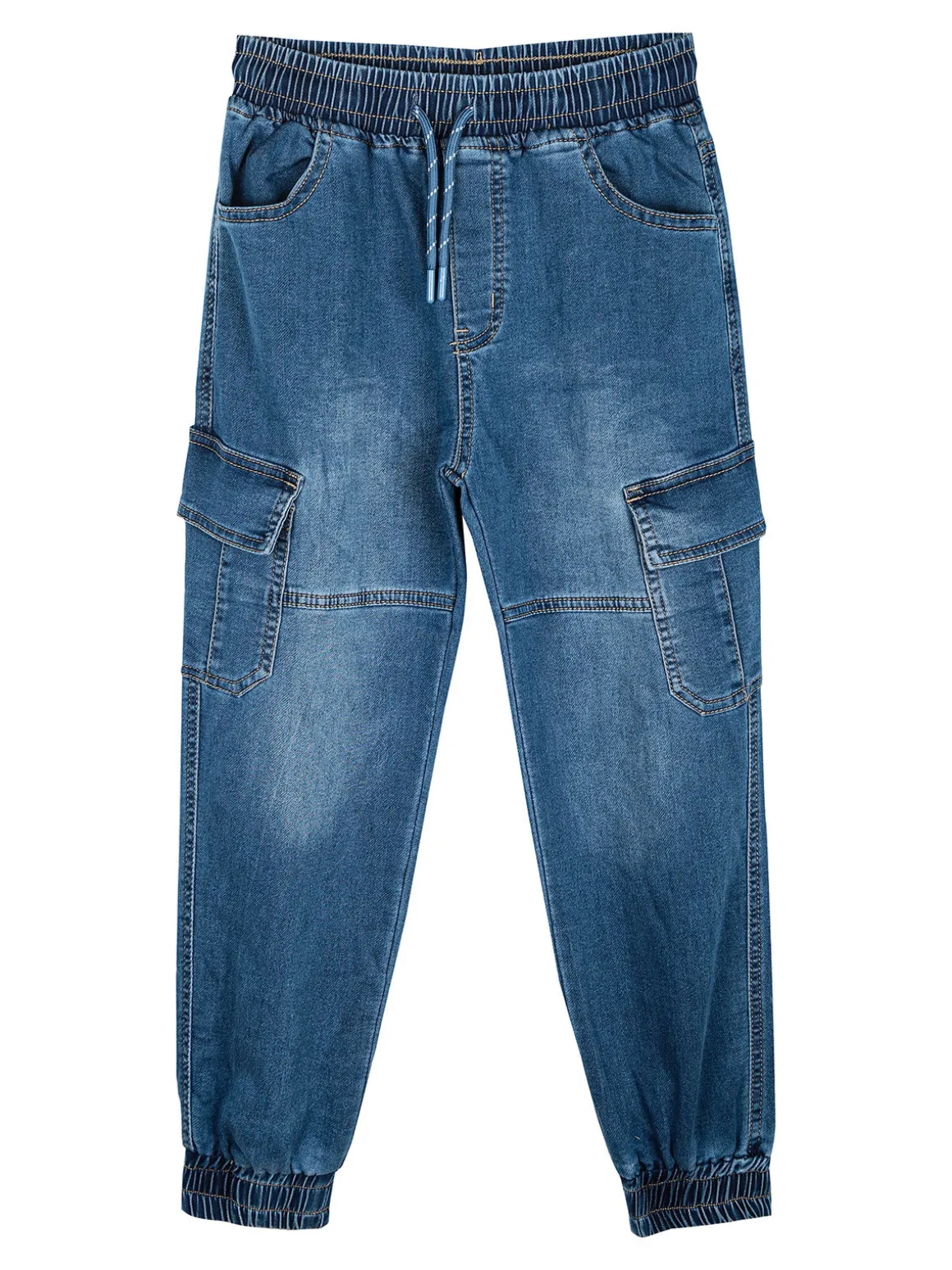 Mg Fashion Studio Jeans cargo da ragazzo con coulisse e polsini