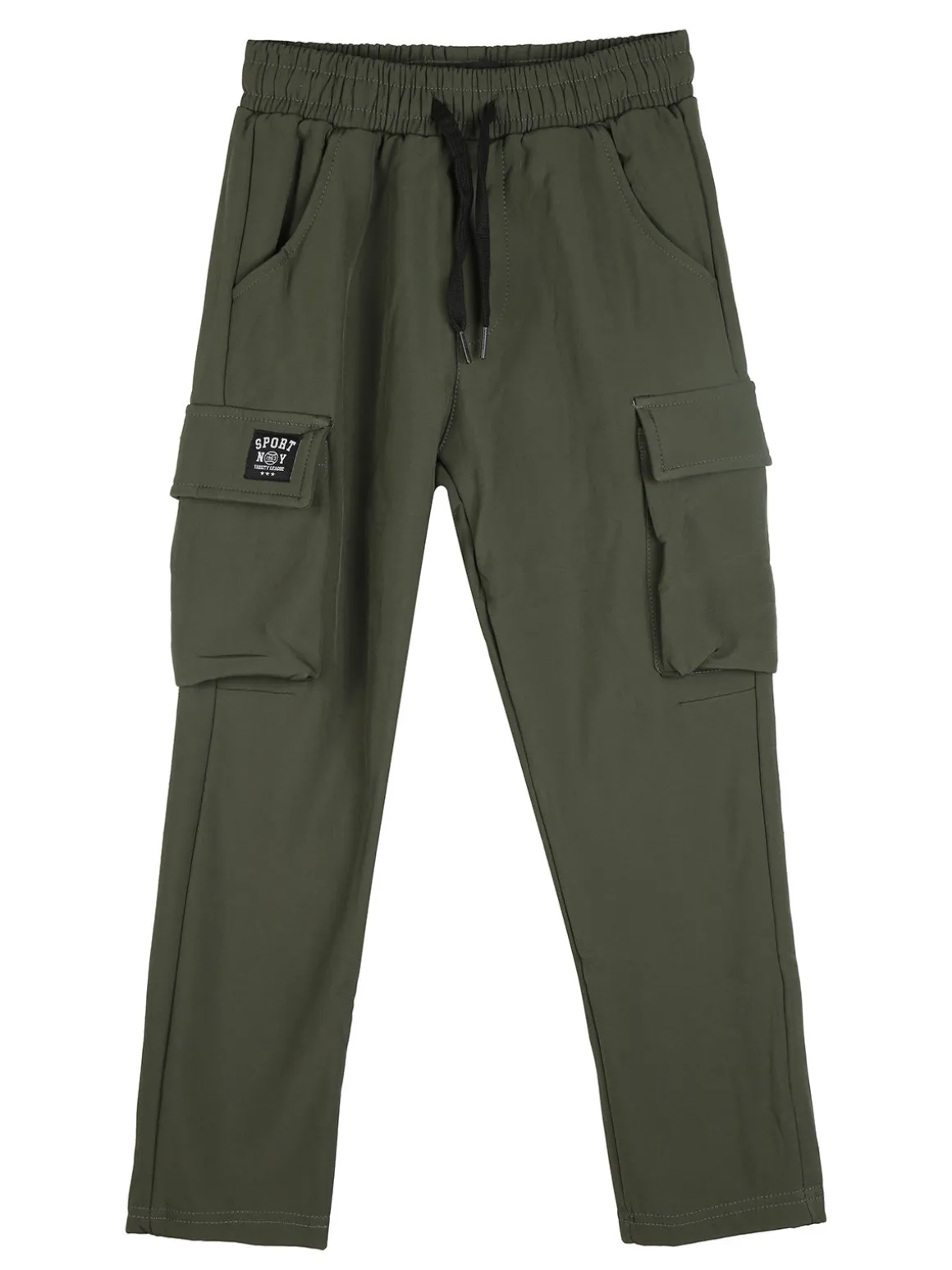 Mg Fashion Studio Pantaloni da ragazzo cargo con interno in pile - militare