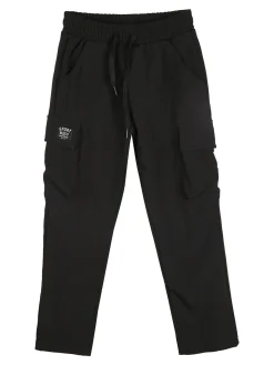 Mg Fashion Studio Pantaloni da ragazzo cargo con interno in pile - nero