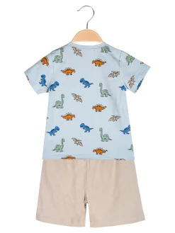 Mg Kids Completo corto da neonato con t-shirt dinosauri e bermuda