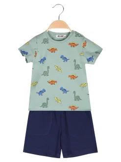 Mg Kids Completo corto da neonato con t-shirt dinosauri e bermuda