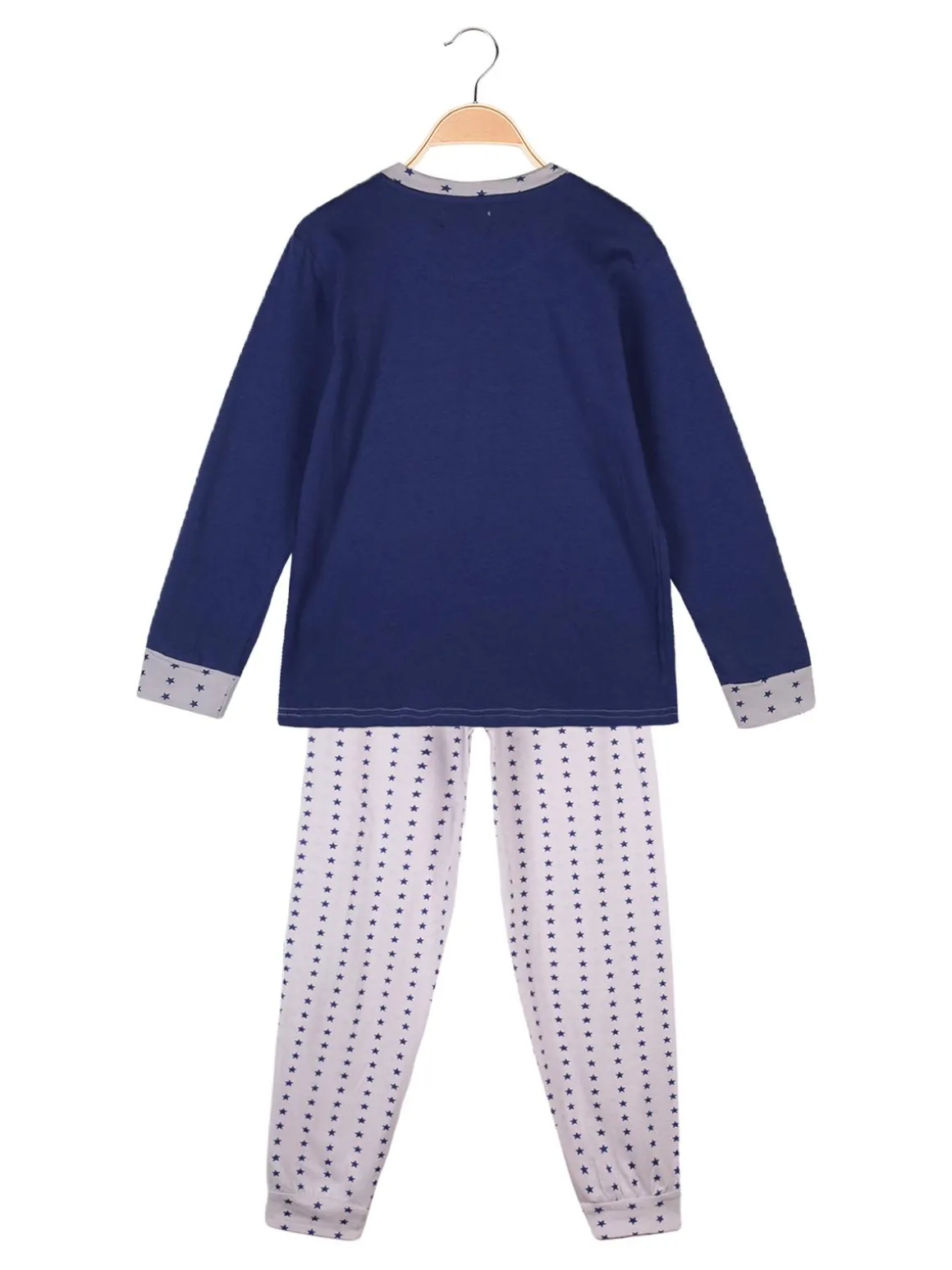 Milk And Honey Pigiama lungo in cotone con stelle