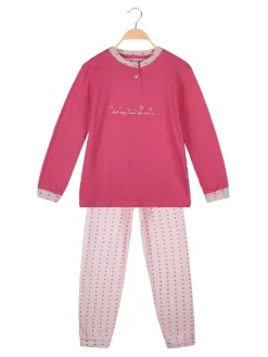 Milk And Honey Pigiama lungo in cotone con stelle