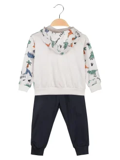 Milk Pub Completo da neonato 3 pezzi con cappuccio e zip
