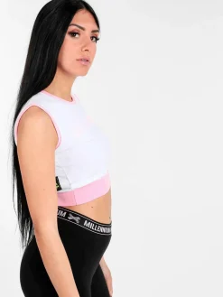 Millennium Top sportivo donna con stampa scritta