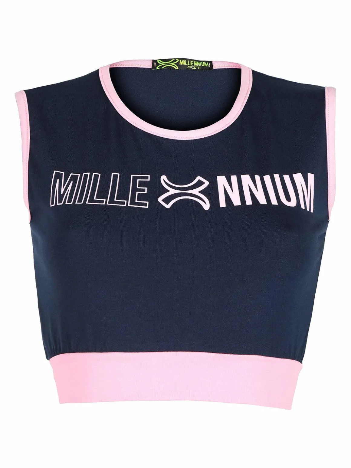 Millennium Top sportivo donna con stampa scritta