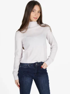 Mimoii Maglione dolcevita da donna in misto lana e cashemere