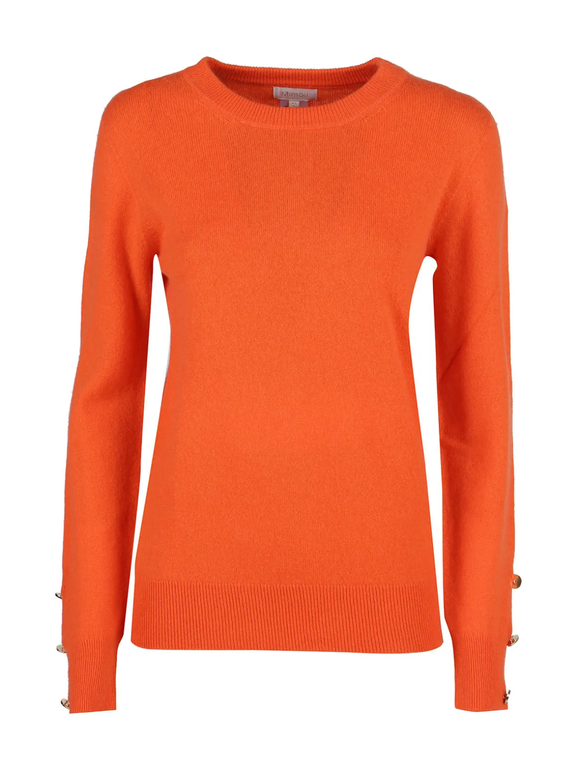 Mimoii Maglione donna in misto lana e cashemere con bottoni decorativi