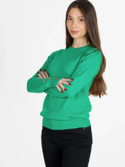 Mimoii Maglione donna in misto lana e cashemere con bottoni decorativi