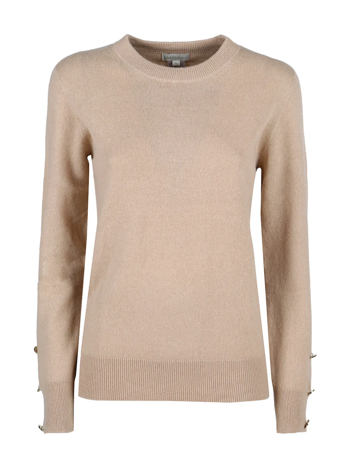 Mimoii Maglione donna in misto lana e cashemere con bottoni decorativi