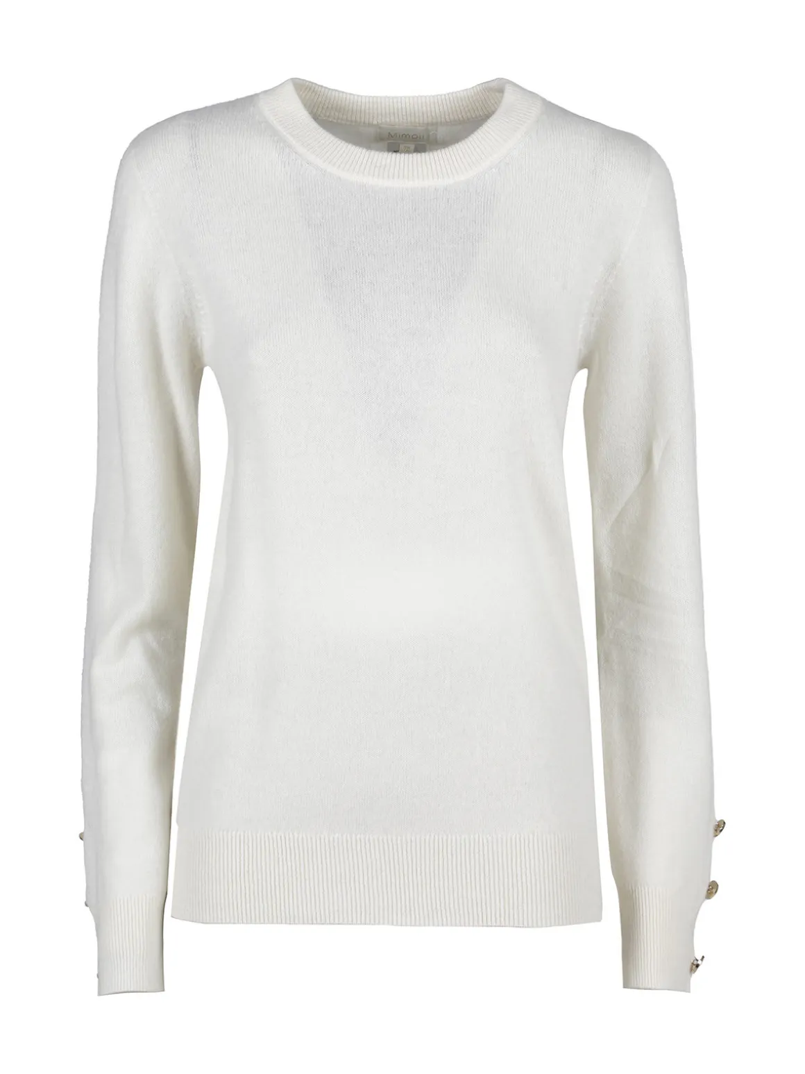 Mimoii Maglione donna in misto lana e cashemere con bottoni decorativi