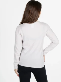 Mimoii Maglione donna tinta unita in misto lana e cashemere