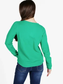 Mimoii Maglione donna tinta unita in misto lana e cashemere