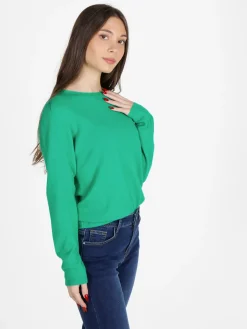 Mimoii Maglione donna tinta unita in misto lana e cashemere
