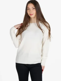 Mimoii Maglione donna tinta unita in misto lana e cashemere