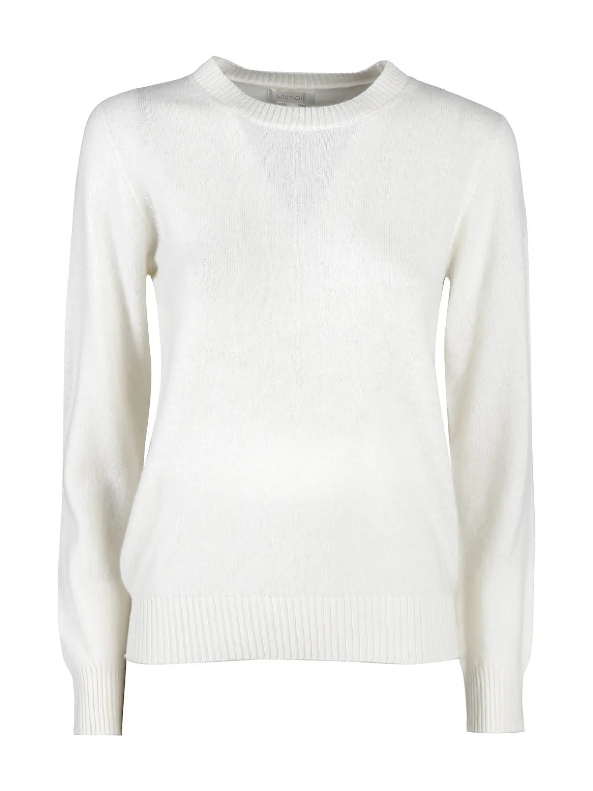Mimoii Maglione girocollo da donna in misto lana e cashemere