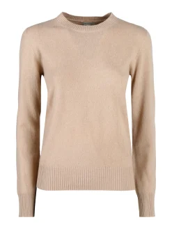 Mimoii Maglione girocollo da donna in misto lana e cashemere