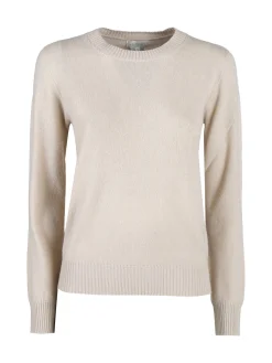 Mimoii Maglione girocollo da donna in misto lana e cashemere