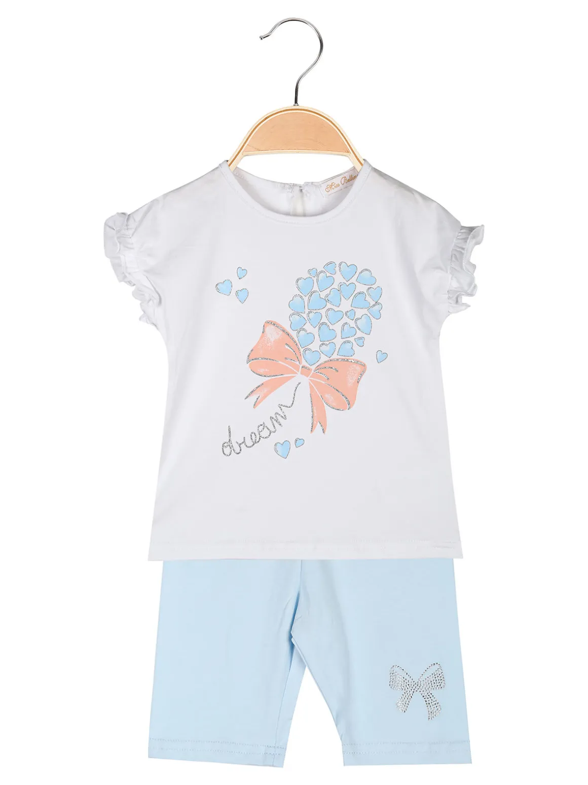 Miss Bellina Completo corto da neonata con t-shirt e leggings corti