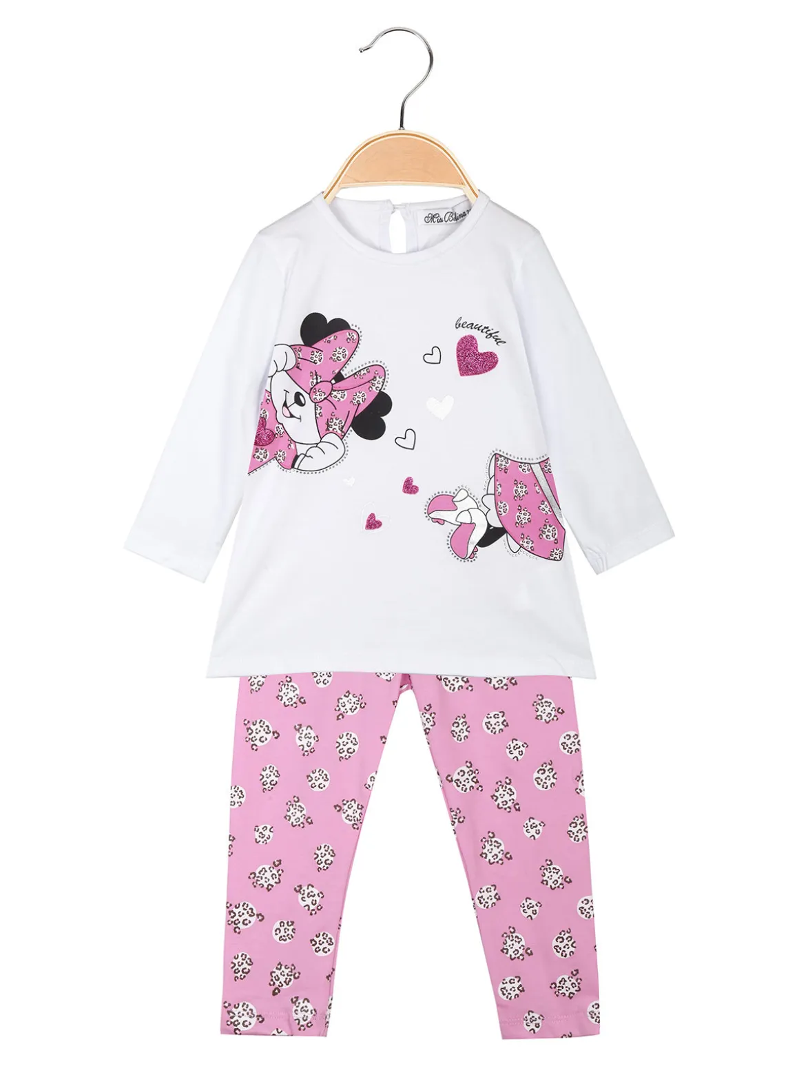 Miss Bellina Completo da neonata 2 pezzi con dettagli strass