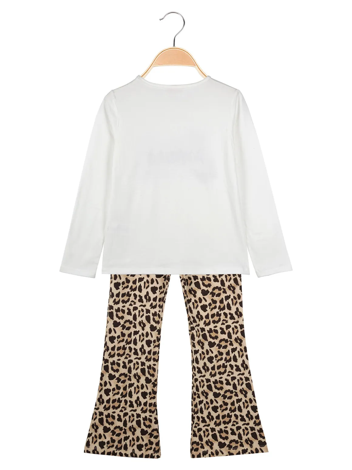 Miss Bellina Completo 2 pezzi da bambina con T-shirt e pantalone - bianco