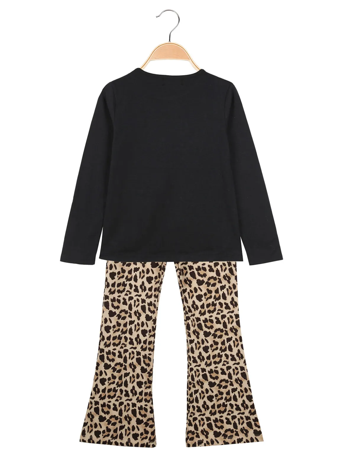 Miss Bellina Completo 2 pezzi da bambina con T-shirt e pantalone - nero