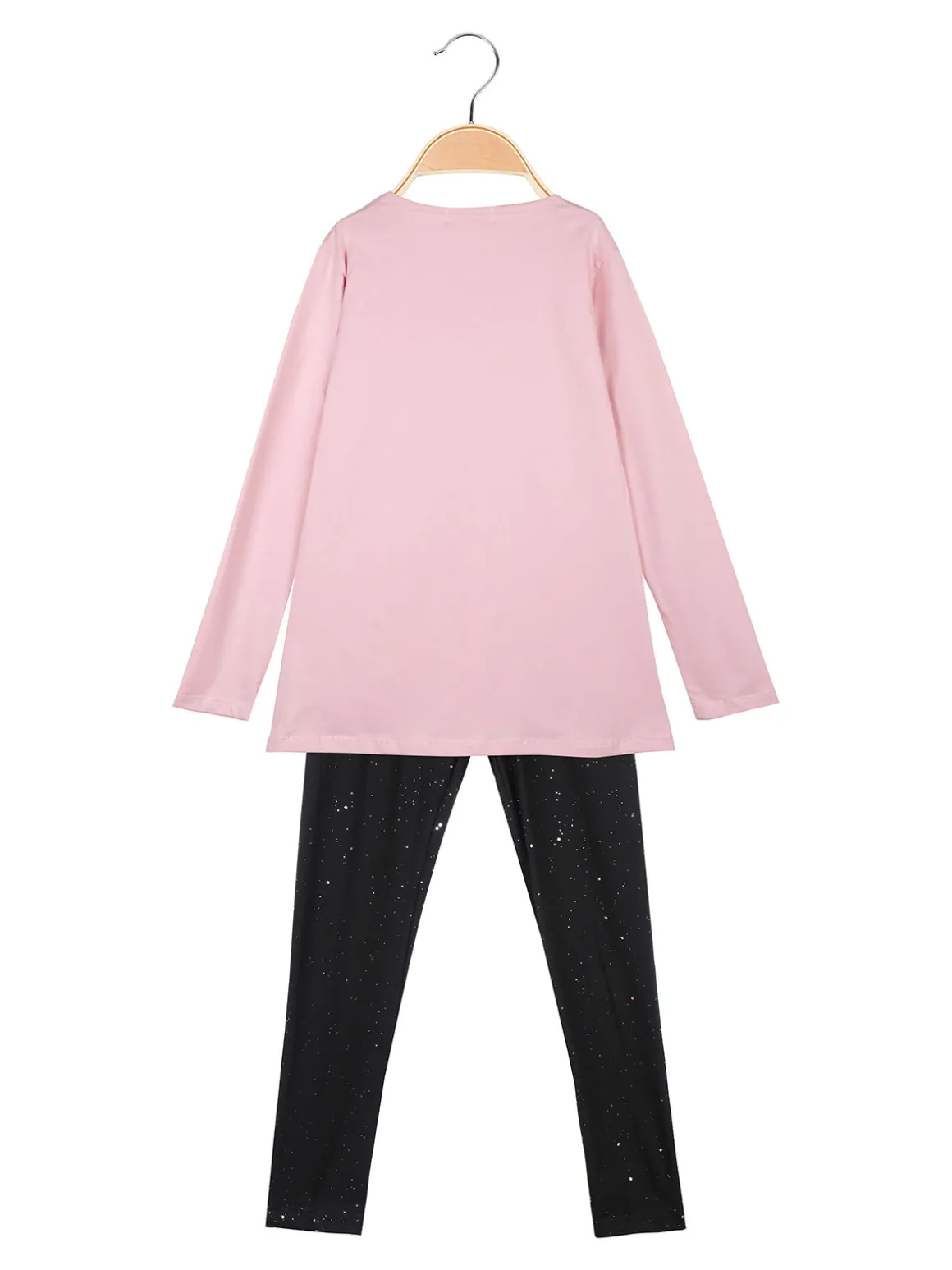 Miss Bellina Completo 2 pezzi da bambina con leggings luccicante