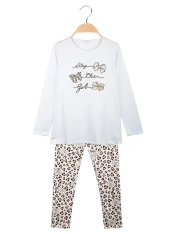 Miss Bellina Completo 2 pezzi da bambina con maglietta e leggings
