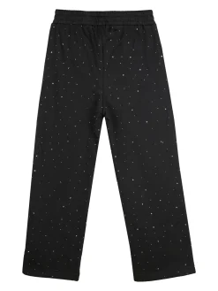 Miss Bellina Pantaloni da bambina a gamba larga con strass - nero