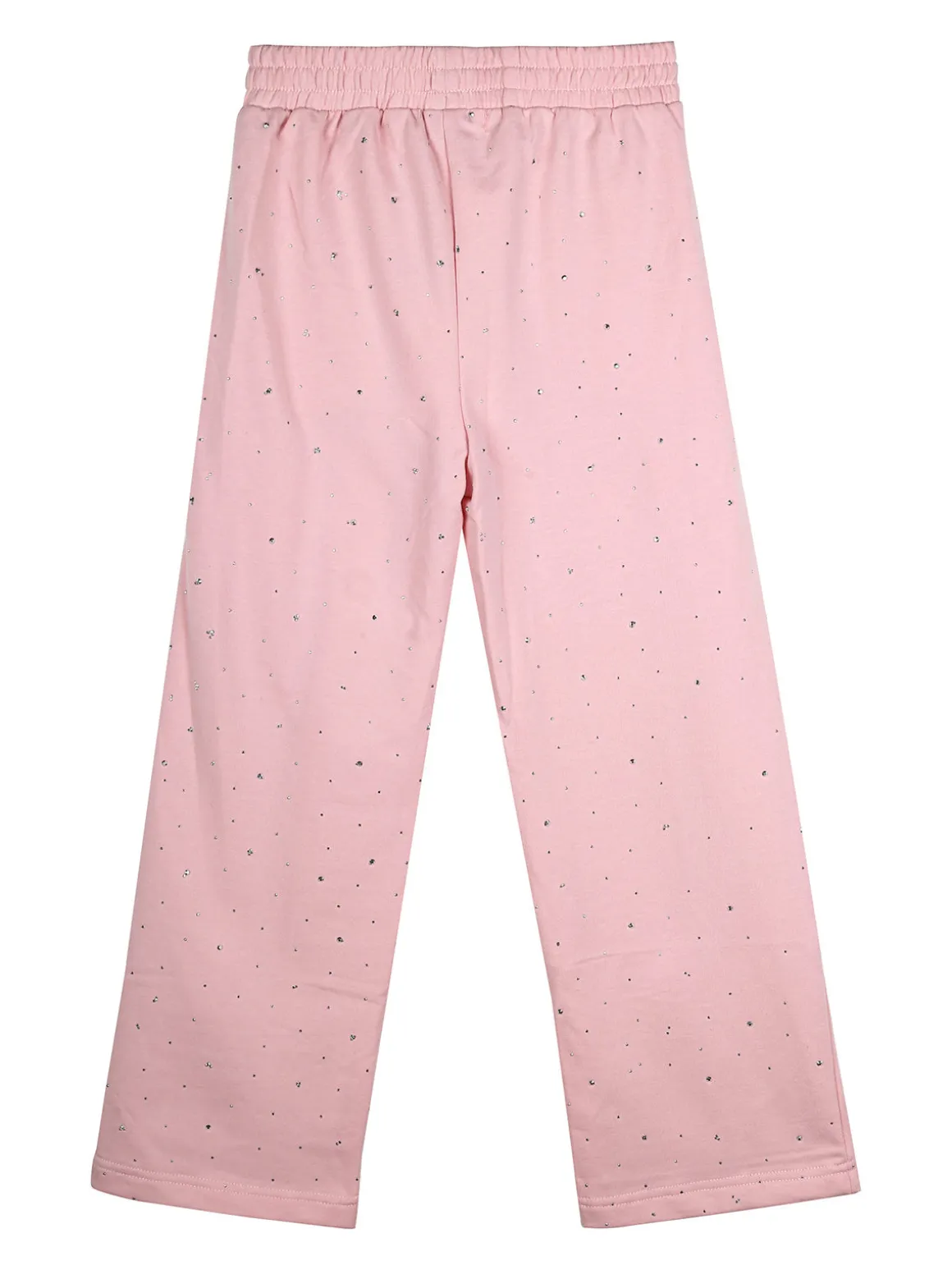 Miss Bellina Pantaloni da bambina a gamba larga con strass - rosa