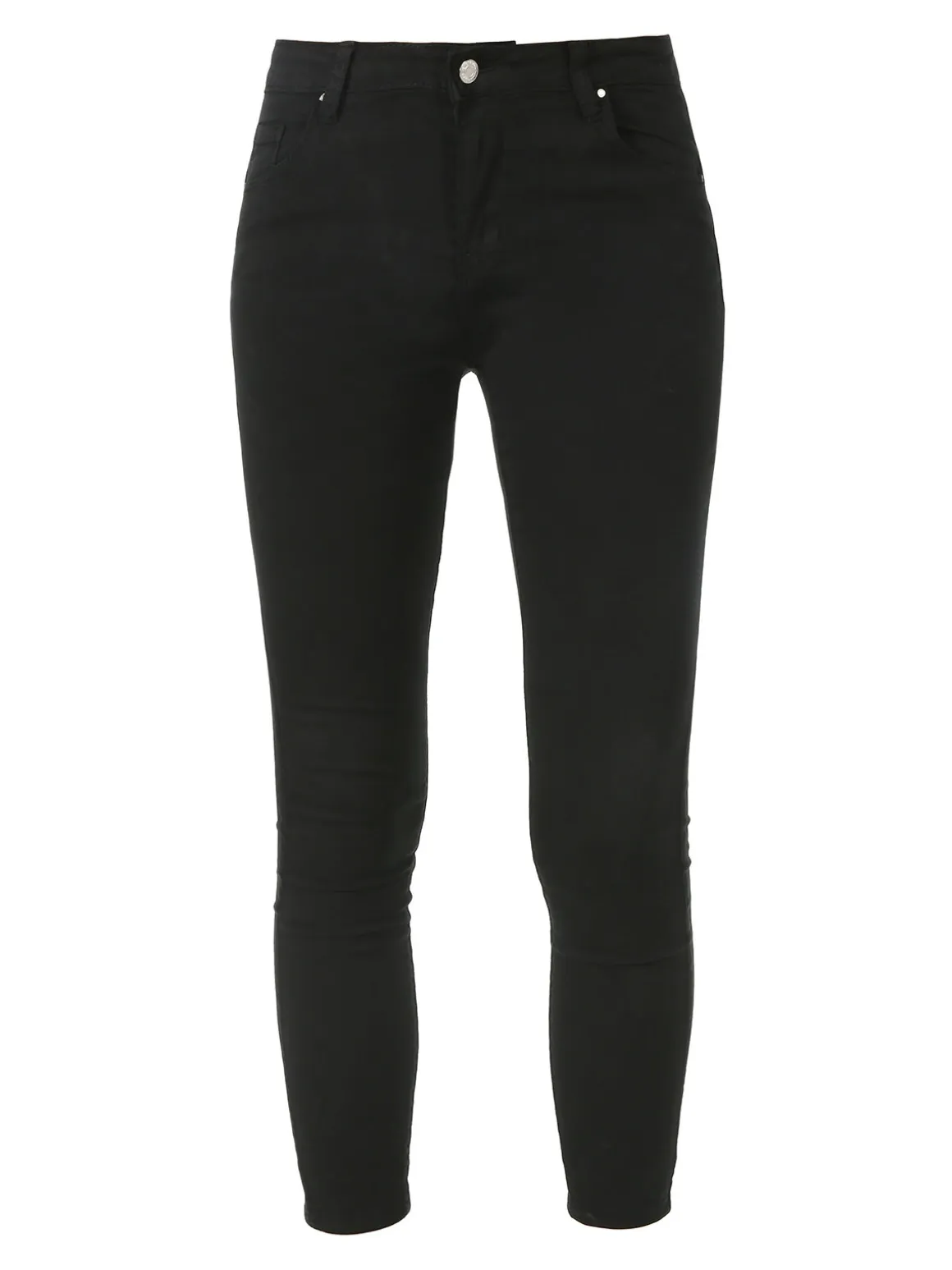 Miss Bonbon Jeans donna skinny a vita alta - nero