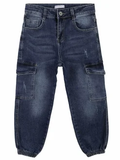 Miss Brum Jeans bambina con tasconi e polsini