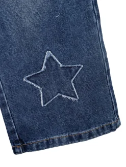 Miss Brum Jeans wide leg da bambina con toppe - jeans