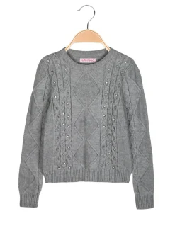 Miss Brum Maglione da bambina con strass