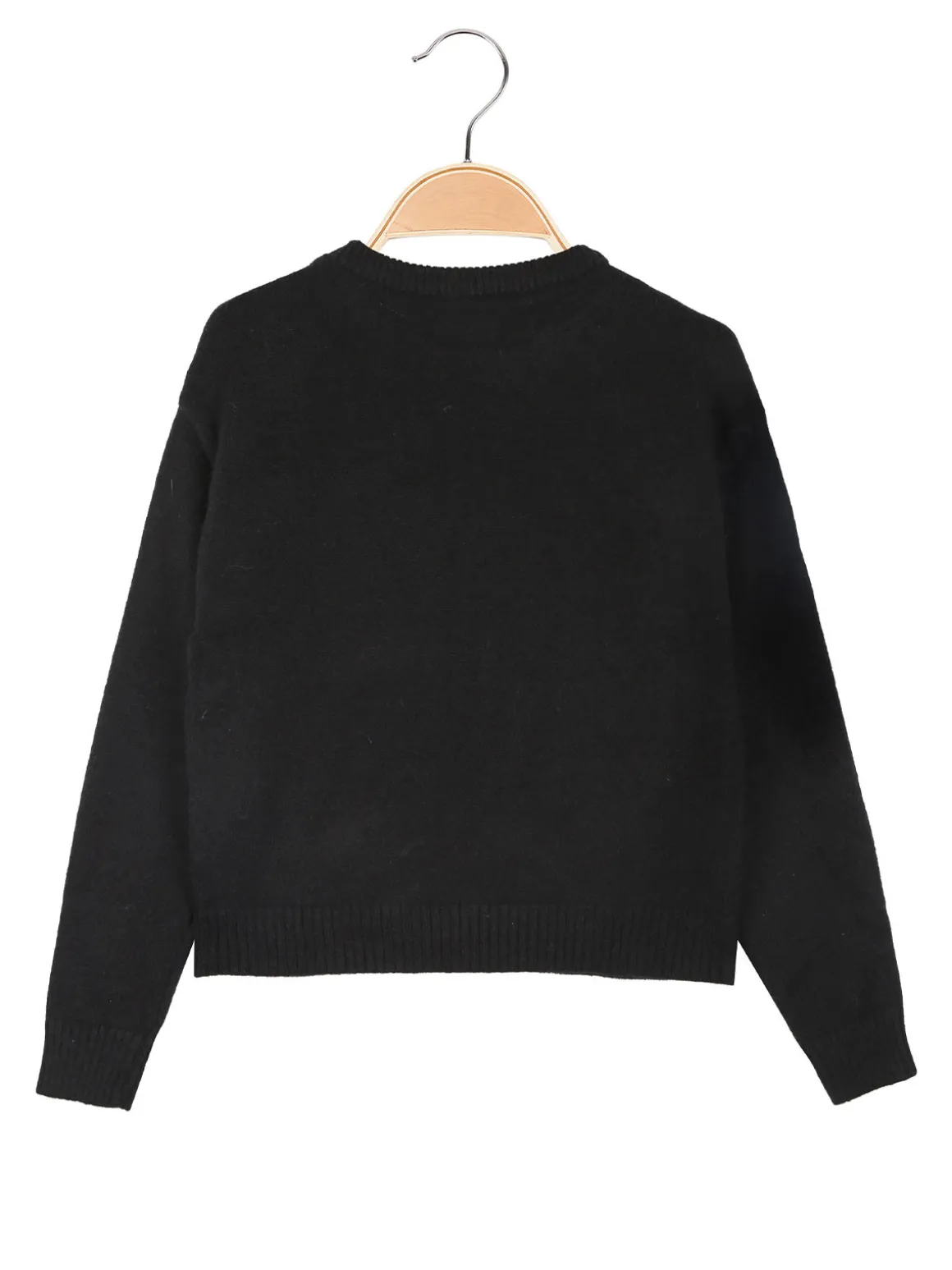 Miss Brum Maglione girocollo da bambina con strass - nero