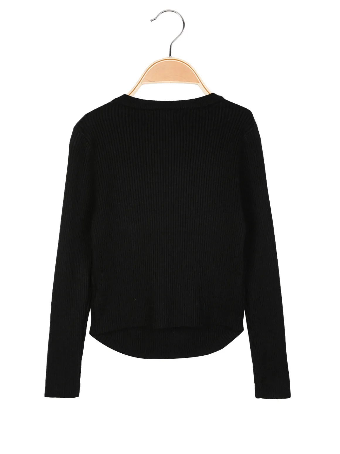 Miss Brum Pullover da bambina in maglia con girocollo di strass