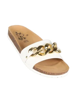 Miss Desiree Ciabatte donna con catena decorativa