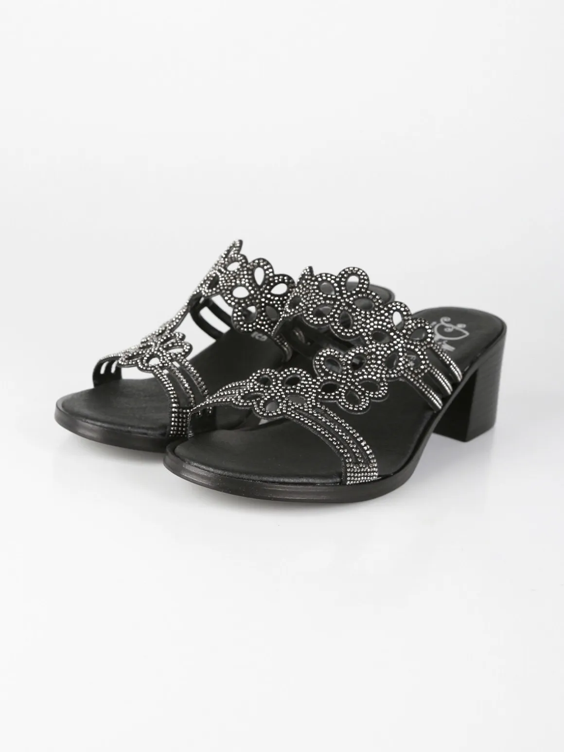 Miss Desiree Ciabatte donna con tacco e strass